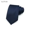 Corbata formal de negocios para hombre, oficial de ventas de unidad de trabajo, versión ancha, 8 cm, azul marino/negro