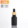 5ml 30ml 100ml Líquido Esencia Botella Pequeña Botella de Aceite Esencial Mate Botella Gotero Anillo de Grano de Madera Botella Vacía Cosmética