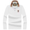 Polo informal de manga larga con bordado de color liso para hombre de Ali Tiger, disponible para uso diario y negocios, para otoño.