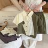 Conjunto Mengtian Tong Verão 2025 Novo Estilo Coreano Meninos Algodão Manga Curta Shorts Conjunto de Duas Peças Venda Direta da Fábrica