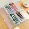 Caja de Almacenamiento de Papelería Escritorio Gran Capacidad Transparente Soporte para Lápices de Colores Lápices de Colores Dibujo Infantil Pintura Lápiz Acuarela Bolsa