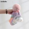 Comercio Exterior Gorro de Lana Otoño e Invierno para Hombres y Mujeres Forrado de Felpa Gorro Tejido Engrosado Gorro para el Frío Cálido Personalidad Moda Versátil Color Macarrón