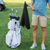Toalha de Golfe, Pano de Limpeza de Taco de Golfe Magnético, Toalha Esportiva de Microfibra Absorvente de Suor com Gancho