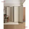 Biombo Plegable Móvil de Color Crema Estilo Japonés para Sala de Estar, Vestíbulo, Oficina, Dormitorio, Minimalista Moderno, Nórdico