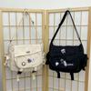 Bolsa Mensageiro Vintage para Ferramentas Insígnia de Estudante Masculina e Feminina Bolsa Transversal Bolsa de Ombro de Grande Capacidade Bolsa de Dor Harajuku Japonês Coreia do Sul