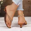 Pantuflas transparentes de cristal de talla grande para mujer de comercio exterior, modernas para el verano, calzado de exterior, sandalias de tiras elegantes de tacón alto para mujer
