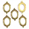Acessórios para Joias DIY de Liga Interno Diâmetro 40*30mm Pedra do Tempo Oval Recortado Base Base Pingente C97