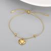 Europa y Estados Unidos joyería de mano todo partido transfronteriza pulsera de guisantes de oro amor Fritillaria pulsera de cordón de acero de titanio de temperamento nicho ins