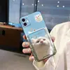 Adequado para Capa de Celular iPhone Foto de Gato Cartão de Identidade Jovem e Fofo Silicone Resfriamento Borda Completa Novo Cachorro