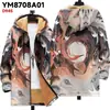Chaqueta de Estilo Nuevo Transfronteriza con Elementos de Patrón Multicolor, Cárdigan con Capucha y Cierre de 96, Abrigo de Algodón Polar Espeso de Invierno con Forro Amarillo