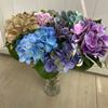 Flor Artificial Individual Arte Floral 3D Hortensia Pequeña Individual Decoración Interior del Hogar Flor de Tacto Real Arreglos Florales Adornos Flores Decorativas
