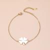 Pulsera Transfronteriza Caliente de Hoja de Arce de Acero de Titanio para Mujer al Por Mayor Temperamento Fresco y Simple Joyería de Acero Inoxidable Pulsera