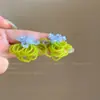 Pendientes de botón redondos con colgante de aguja de plata estilo coreano, Pendientes de botón de temperamento simples y a la moda, Pendientes versátiles de nicho de alta gama