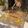 Felpudo de suelo tipo palmera de coco transfronterizo, felpudo de entrada estilo japonés y americano, impreso a color y bordado, rascador de suciedad exterior, alfombrilla antideslizante