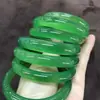 Atacado do Fabricante: Pulseira Verde Jade Gelo para Mulheres, Material de Cavalo Verde Óleo, Popular em Transmissão Ao Vivo e Xiaohongshu, Ágata Verde Imperial