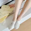 Calcetines finos de barco de primavera para mujer, calcetines de algodón antideslizantes para mujer, calcetines bajos para mujer, bordado de dibujos animados dulces, calcetines invisibles