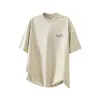 Camiseta Retro Estampada de Manga Corta para Hombre 2026 Verano Nueva Moda Delgada Holgada Cuello Redondo Talla Grande Casual Manga Media Algodón