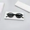 Moda Estilo Europeo y Americano Dulce Fresco Gafas de Sol con Montura Ovalada Carey Tachonadas Tendencia Personalidad Sesión de Fotos Callejeras