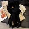 Colección de Bufandas de Mohair de Color Sólido de Otoño e Invierno, Bufandas Atmosféricas Estilo Coreano, Bufandas Chal Ampliadas y Engrosadas al por Mayor