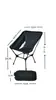 Silla lunar de respaldo alto para exteriores transfronteriza, silla de pesca ligera y portátil, silla espacial transpirable para acampar y descansos para comer, silla plegable