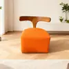 Silla de Ocio de Madera Maciza con Respaldo de Tela, Diseño Nórdico Moderno, Simple, Creativo, Estilo Mediados de Siglo, Taburete para Sentarse, Taburete para Cambiar Zapatos