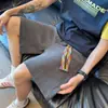 Pantalones Cortos de Jacquard con Patrón de Trigo y Cuerda Arcoíris, Talla Grande para Hombre, Marca de Verano de Moda, Pantalones Deportivos Casuales Finos y Sueltos de Cinco Puntos