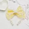 Renda Pérola Xadrez Cauda de Andorinha Laço Acessórios de Cabelo Grampo de Cabelo DIY Roupas Bolsa Capa de Celular Acessórios de Joias DIY