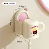 Soporte de pared para cepillo de dientes y vaso, estante de pared para vaso de enjuague bucal, almacenamiento de cepillo de dientes eléctrico, colgador de vasos de dientes para baño del hogar