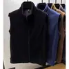 Dropshipping transfronterizo: Chaleco de forro polar para hombre, chaleco casual, estilo primavera/otoño, prenda exterior cálida con forro de forro polar, estilo japonés