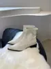 Botines de Punta Fina Estilo Francés First Encounter para Mujer, Nueva Colección Otoño/Invierno 2026, Tacón Grueso, Botas Elásticas Adelgazantes, Tacón Medio Plateado