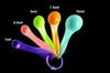 Cuchara medidora de plástico de color de 5 piezas cuchara medidora de 5 piezas con escala grado alimenticio engrosado traje de cuchara medidora herramientas para hornear