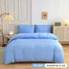 Juego de cuatro piezas de sábana y funda de almohada de color sólido minimalista moderno, juego de ropa de cama, juego de tres piezas de funda de edredón para comercio exterior transfronterizo