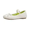 Sapatos Mary Jane Prateados com Aumento Oculto de Altura para Mulheres, Estilo Francês de Verão, Corte Baixo com Laço, Sapatilhas de Corte Baixo para Mulheres, Sola Reta, Confortáveis para os Pés