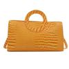 Bolso de Mano con Anillo de Moda 2024 Primavera y Verano Nueva Moda Color Sólido Maletín de Mano para Desplazamientos Bolso Bandolera Cruzado para el Hombro