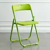 Silla Plegable de Plástico, Silla para Uso Doméstico con Respaldo, Silla Popular para Fotos, Silla de Comedor para Dormitorio, Silla Plegable para Oficina de Conferencias, Taburete Plegable para Exteriores