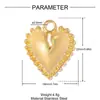 Flor de Estrella de Cinco Puntas Corazón Transfronteriza Colgante DIY de Acero Inoxidable Collar Ojo de Diablo Femenino Colgante de Joyería de Acero de Titanio