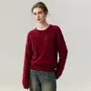 Zhenrong~ Suéter de Punto Consinee 100% Cachemira Suave y Versátil para Mujer, Retro, Holgado, Engrosado, Capa Base