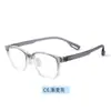 25857 Gafas Anti-Luz Azul para Niños Marco Ovalado Tr90 Lentes Planas Transparentes Protección Ocular Anti-Radiación Aprendizaje