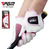 Guantes de Golf Pgm para Mujer Guantes de Piel de Cabra Deportivos Antideslizantes Par de Guantes de Golf Suministro Directo de Fábrica