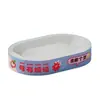 Placa arranhadora de papelão branco para gatos, durável e que não solta pedaços, em formato oval, brinquedo de tigela arranhadora extra grande para gatos