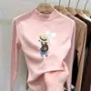 Ropa interior térmica para niñas con forro de polar, cuello alto medio, ropa interior cálida para niños mayores, camiseta para bebé niña, top cepillado de manga larga