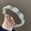 Transfronterizo Nuevo 2025 Diadema Retro de Perlas y Rosas Coreana de Doble Capa para Salir Accesorios Populares Dulces Franceses para el Cabello
