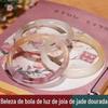 Xinjiang Jade Dourado Pequena Pulseira Redonda Pulseira Violeta com Sino Pulseira de Tesouro de Jade Tempo de Jade Ao Vivo Quente