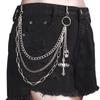 Corrente de Calça Masculina e Feminina Estilo Moderno e Descolado Personalizada Punk Hip-hop Hip-hop Denim Corrente de Cintura Acessórios de Calça de Metal da Moda Combina com Tudo