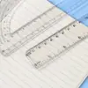 Jintao Papelería Set Estudiantil de Cuatro Reglas Regla Triangular Set de Transportador Acrílico Transparente Mayoreo