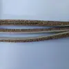 Sandalias de Cuerda de Algodón Rayadas con Tira de Pedrería al por Mayor para Fabricantes Accesorios de Joyería DIY Fila Recta Cuerda de Diamante Rayado Semicircular