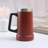 Copo Térmico de Aço Inoxidável 304 de Grande Capacidade com Alça para Escritório e Casa Copo para Deficientes Físicos Brasil Caneca de Café Simples