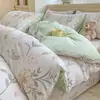 Juego de Ropa de Cama de Algodón Puro de Cuatro Piezas Nuevo 2026 Estilo Fresco Pequeño Ropa de Cama para Dormitorio Sábana Funda de Edredón Juego de Tres Piezas Para Todas las Estaciones