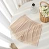 2026 Nuevo Estilo Shorts Holgados Talla Grande de Tres Cuartos para Mujer, Shorts de Color Sólido con Adorno de Encaje, Shorts de Seguridad de Verano Anti-Exposición Venta al por Mayor
