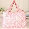2025 Nueva Bolsa de Compras Plegable Tela Floral Portátil Poliéster Tote Bolsa de Almacenamiento Gran Capacidad Bolsa para la Compra del Supermercado Venta al por Mayor
